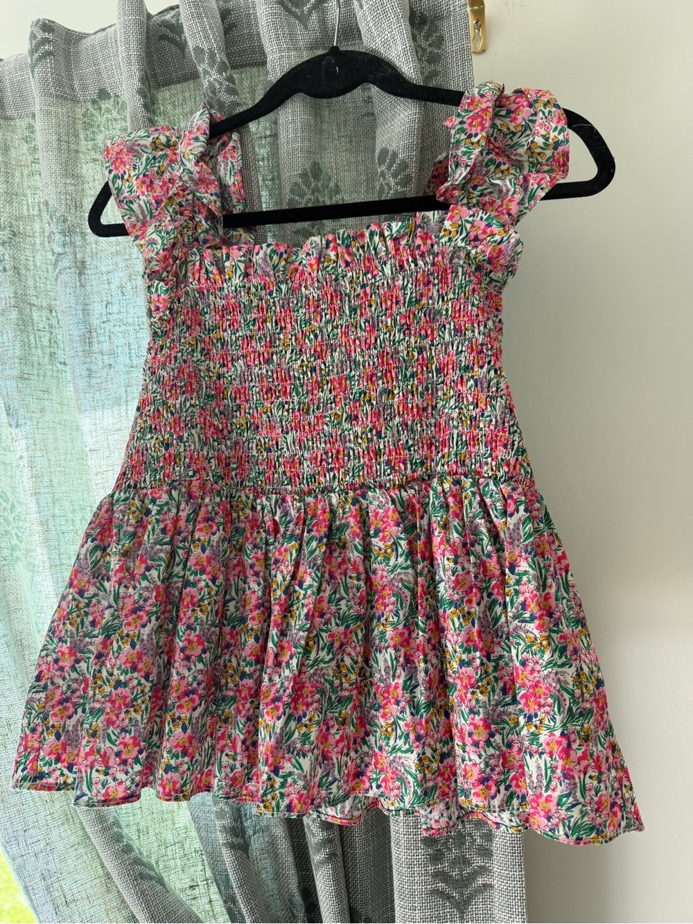 Umgee Pink Floral Smocked Tank Top